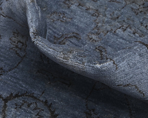 10 Ft Gray Over Dye Chobi Afghan Handmade Traditional Wool Runner Rug