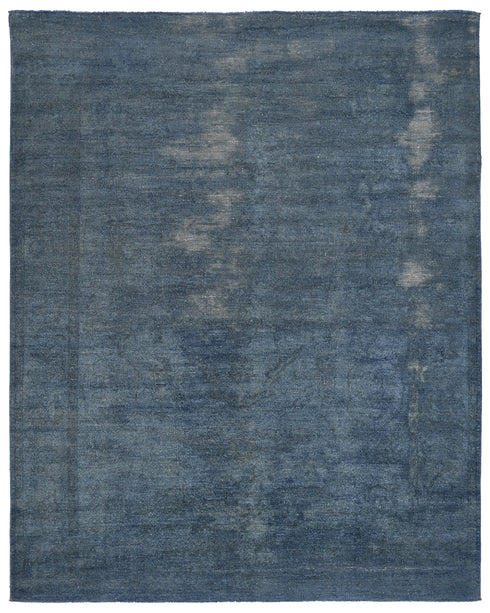 8x10 Chobi Charcoal Gray Over Dye Afghan Handmade Faded Low Pile Wool Area Rug