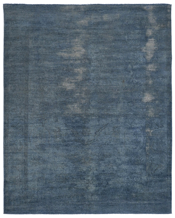 8x10 Chobi Charcoal Gray Over Dye Afghan Handmade Faded Low Pile Wool Area Rug