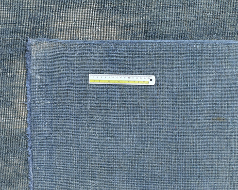 8x10 Chobi Charcoal Gray Over Dye Afghan Handmade Faded Low Pile Wool Area Rug