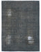 8x10 Chobi Over Dye Gray Afghan Handmade Faded Low Pile Wool Area Rug