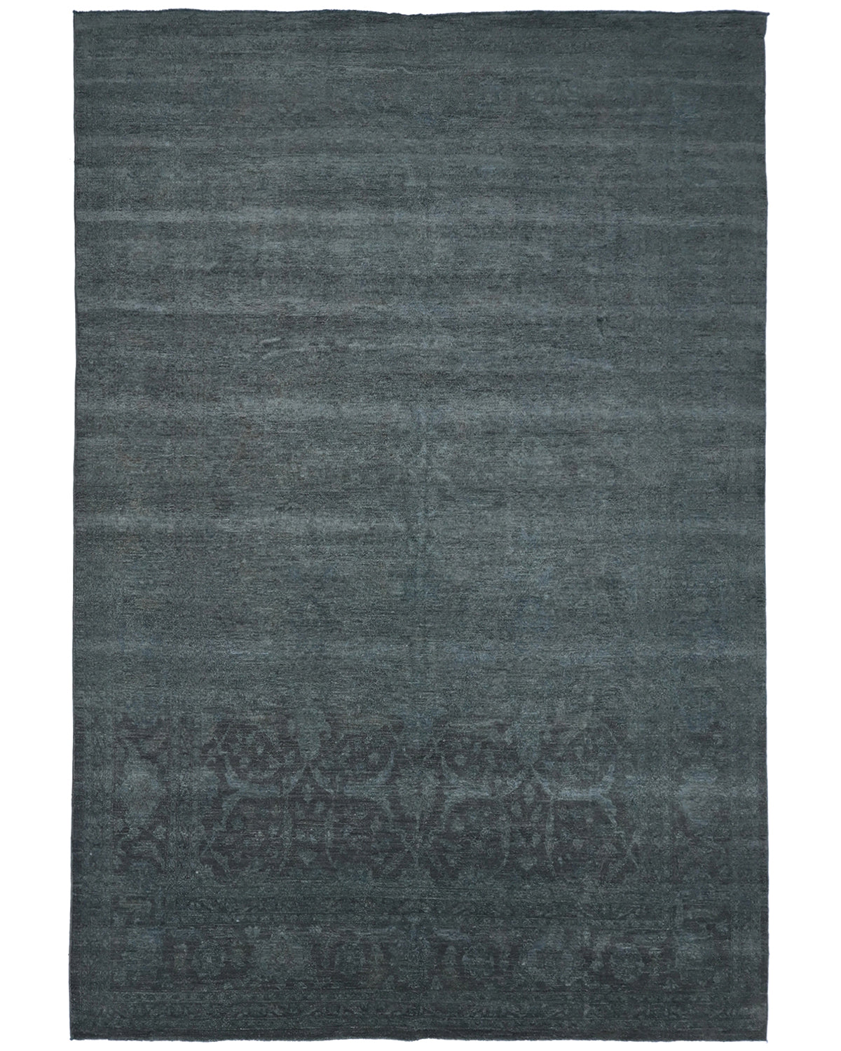 10x14 Gray Over Dye Chobi Afghan Hand Knotted Wool Area Rug