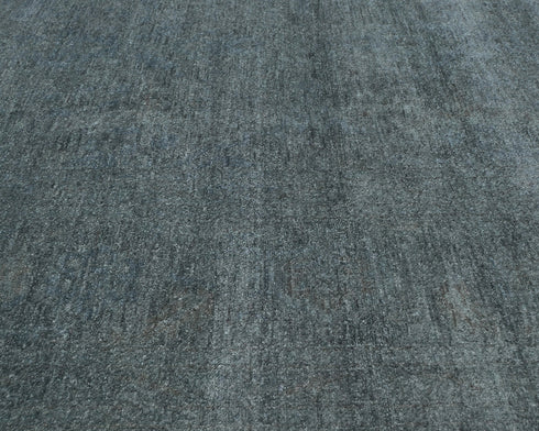 10x14 Gray Over Dye Chobi Afghan Hand Knotted Wool Area Rug