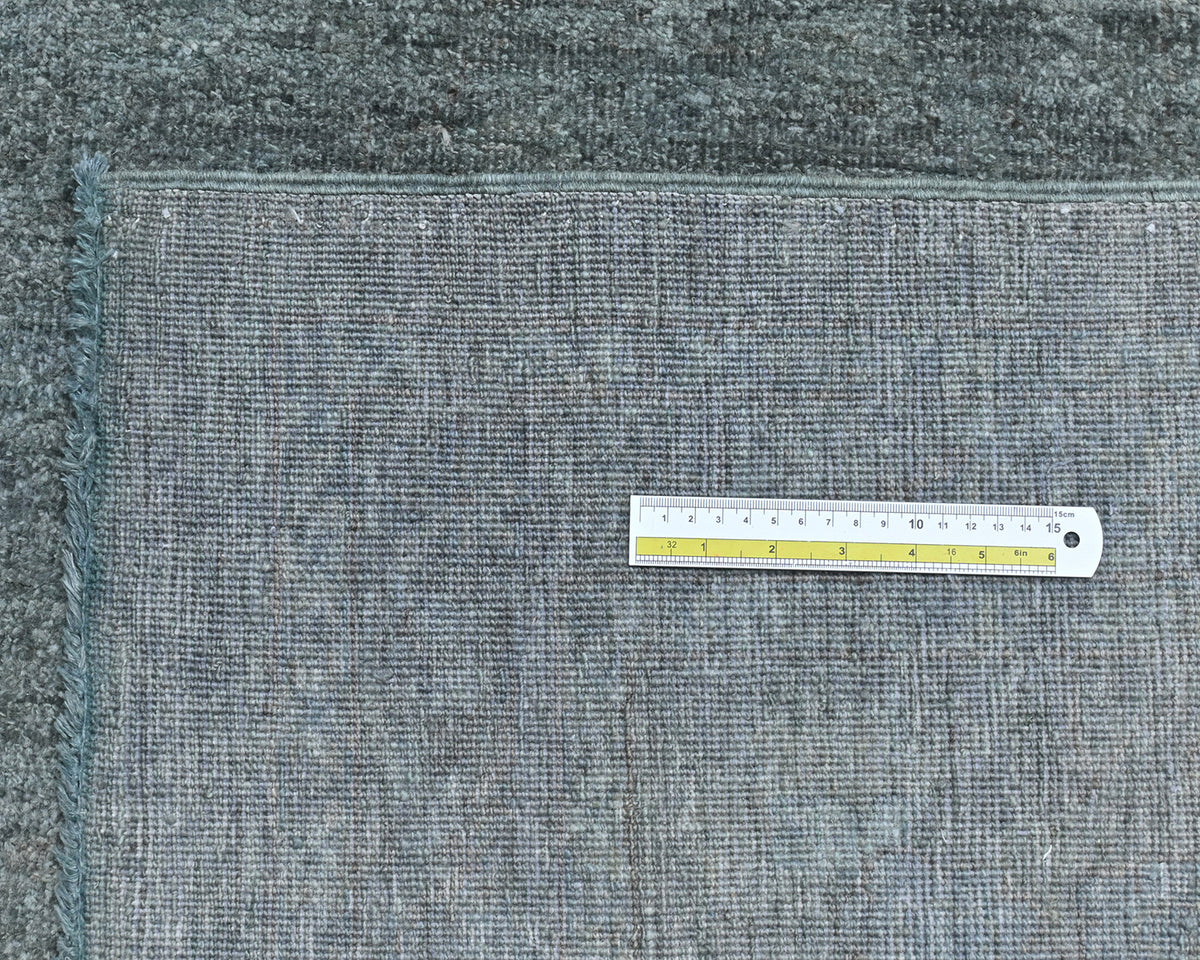 10x14 Gray Over Dye Chobi Afghan Hand Knotted Wool Area Rug