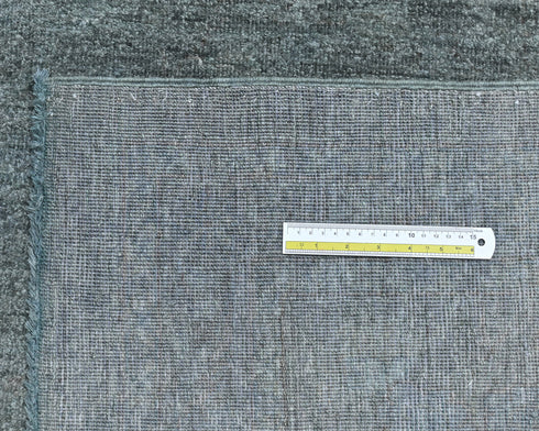 10x14 Gray Over Dye Chobi Afghan Hand Knotted Wool Area Rug