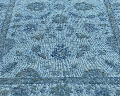 Gray 3x5 Chobi Over Dye Afghan Hand Knotted Floral High Low Wool Area Rug