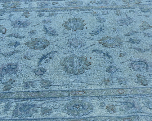 Gray 3x5 Chobi Over Dye Afghan Hand Knotted Floral High Low Wool Area Rug
