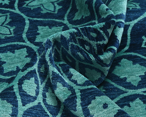 9x12 Chobi Gray Over Dye Afghan Hand Knotted Traditional Wool Area Rug