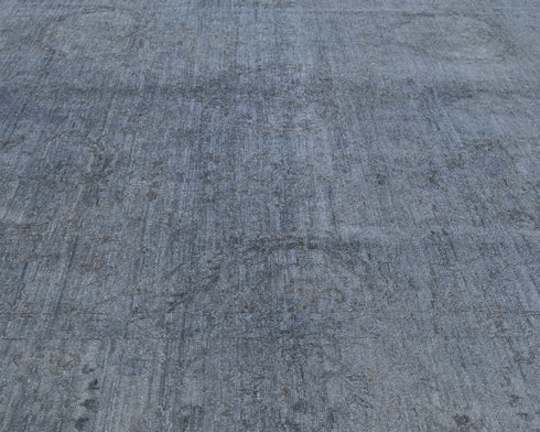 Gray 8x10 Ft Chobi Afghan Hand Knotted Over Dye Wool Area Rug
