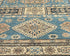 6x8 Blue Kazak Afghan Hand Knotted Geometric Wool Area Rug