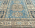 6x8 Blue Kazak Afghan Hand Knotted Geometric Wool Area Rug