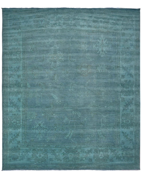 12x14 Ft Chobi Gray Over Dye Afghan Hand Knotted Floral Wool Area Rug