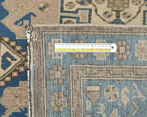 7 Ft Vintage Brown Persian Style Hand Knotted Low Pile Wool Runner Rug