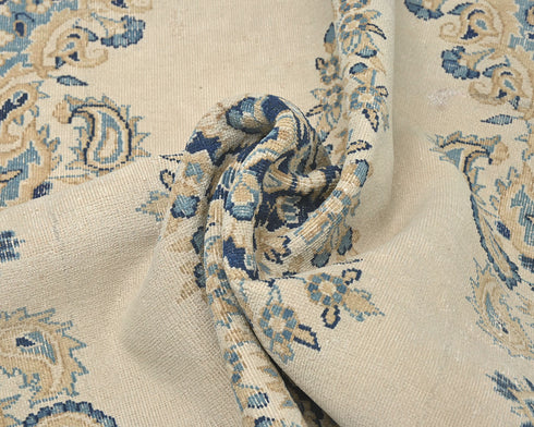 4x7 Vintage Beige Persian Style Hand Knotted Low Pile Wool Area Rug