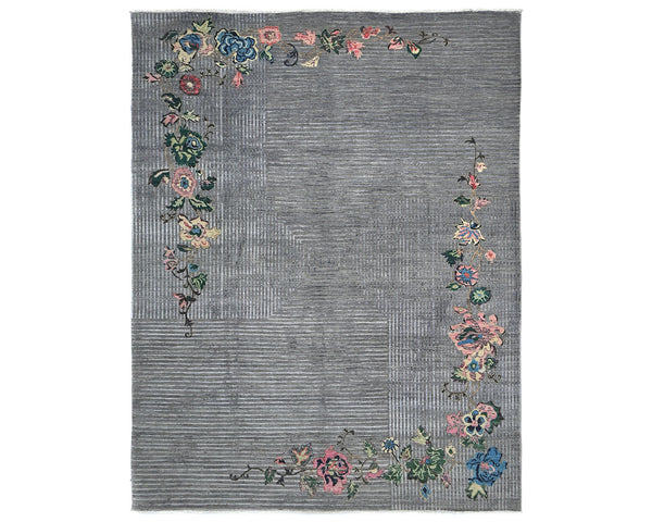 9x12 Zeigler Gray Afghan Hand Knotted Wool Area Rug