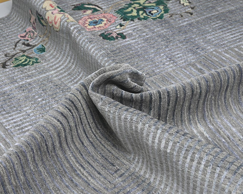9x12 Zeigler Gray Afghan Hand Knotted Wool Area Rug