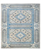8x10 Blue Beige Kazak Afghan Hand Knotted Geometric Wool Area Rug