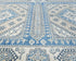8x10 Blue Beige Kazak Afghan Hand Knotted Geometric Wool Area Rug