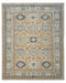 6x8 Ft Golden Brown Kazak Afghan Hand Knotted Geometric Wool Area Rug
