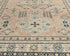 6x8 Brown Kazak Afghan Hand Knotted Geometric Wool Area Rug