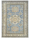 8x11 Ft Blue Kazak Afghan Hand Knotted Geometric Wool Area Rug