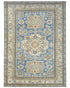 8x11 Ft Blue Kazak Afghan Hand Knotted Geometric Wool Area Rug