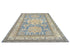 8x11 Ft Blue Kazak Afghan Hand Knotted Geometric Wool Area Rug