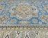 8x11 Ft Blue Kazak Afghan Hand Knotted Geometric Wool Area Rug