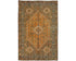 7x10 Vintage Orange Persian Style Hand Knotted Low Pile Wool Area Rug