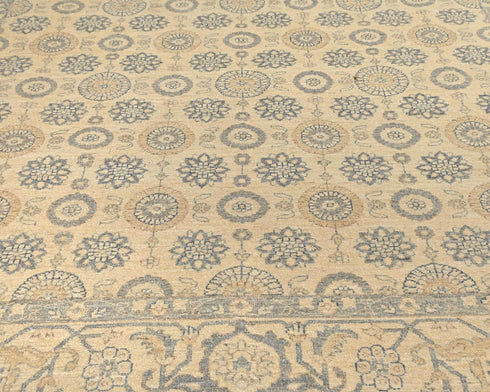 8x10 Zeigler Beige Afghan Hand Knotted Wool Area Rug