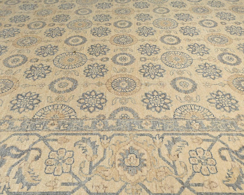 8x10 Zeigler Beige Afghan Hand Knotted Wool Area Rug