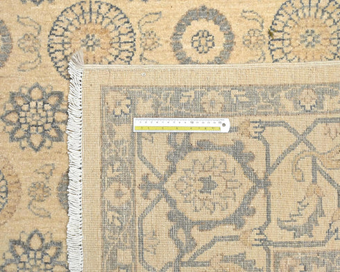 8x10 Zeigler Beige Afghan Hand Knotted Wool Area Rug