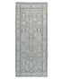 6 Ft Oushak Silver Gray Turkish Hand Knotted Traditional Soft Wool Runner Rug