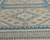 8x10 Ft Kazak Blue Beige Afghan Hand Knotted Geometric Wool Area Rug