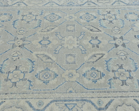 Gray Oushak 4x6 Ft Turkish Hand Knotted Traditional Soft Wool Area Rug