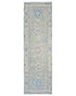 8 Ft Silver Gray Oushak Turkish Hand Knotted Traditional Soft Wool Runner Rug