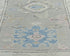 8 Ft Silver Gray Oushak Turkish Hand Knotted Traditional Soft Wool Runner Rug