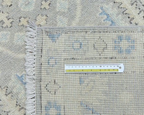 3x12 Ft Gray Oushak Turkish Hand Knotted Traditional Soft Wool Runners