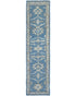 10 Ft Blue Oushak Turkish Hand Knotted Traditional Soft Wool Runner Rug