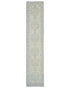 12 Ft Beige Blue Oushak Turkish Handmade Traditional Soft Wool Runner Rug