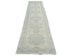 12 Ft Beige Blue Oushak Turkish Handmade Traditional Soft Wool Runner Rug
