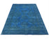 Blue 4x6 Over Dye Chobi Afghan Hand Knotted Floral Wool Area Rug