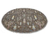 8x8 Brown Gray Khurgeen Afghan Hand Knotted Round Wool Area Rug
