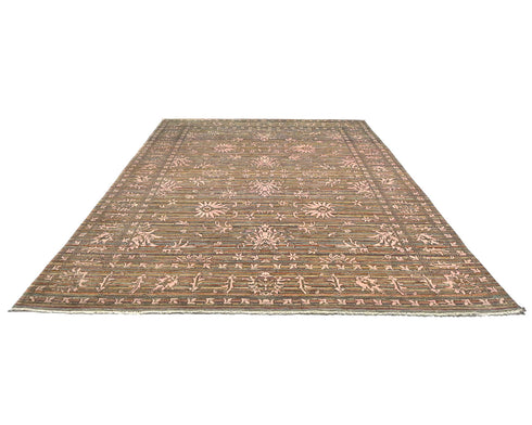 9x12 Zeigler Multicolor Afghan Hand Knotted Wool Area Rug