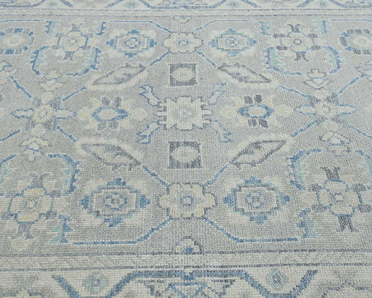 Traditional Oushak 4x6 Taupe Gray Turkish Handmade Veg Dye Wool Area Rug