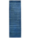 8 Ft Blue Over Dye Chobi Afghan Hand Knotted Traditional Wool Runner Rug