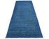 8 Ft Blue Over Dye Chobi Afghan Hand Knotted Traditional Wool Runner Rug