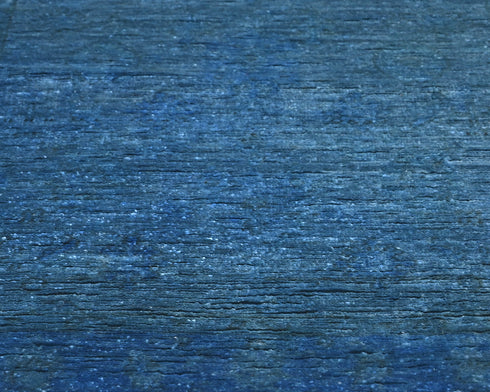 8 Ft Blue Over Dye Chobi Afghan Hand Knotted Traditional Wool Runner Rug