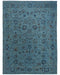 Gray 9x12 Ft Chobi Over Dye Afghan Hand Knotted Floral Wool Area Rug