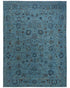 Gray 9x12 Ft Chobi Over Dye Afghan Hand Knotted Floral Wool Area Rug